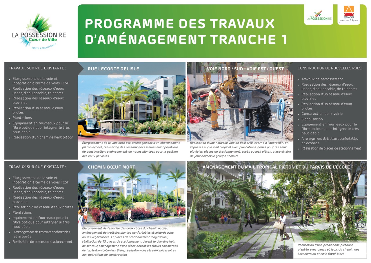 Les travaux de l’écoquartier cœur de ville de la Possession démarrent