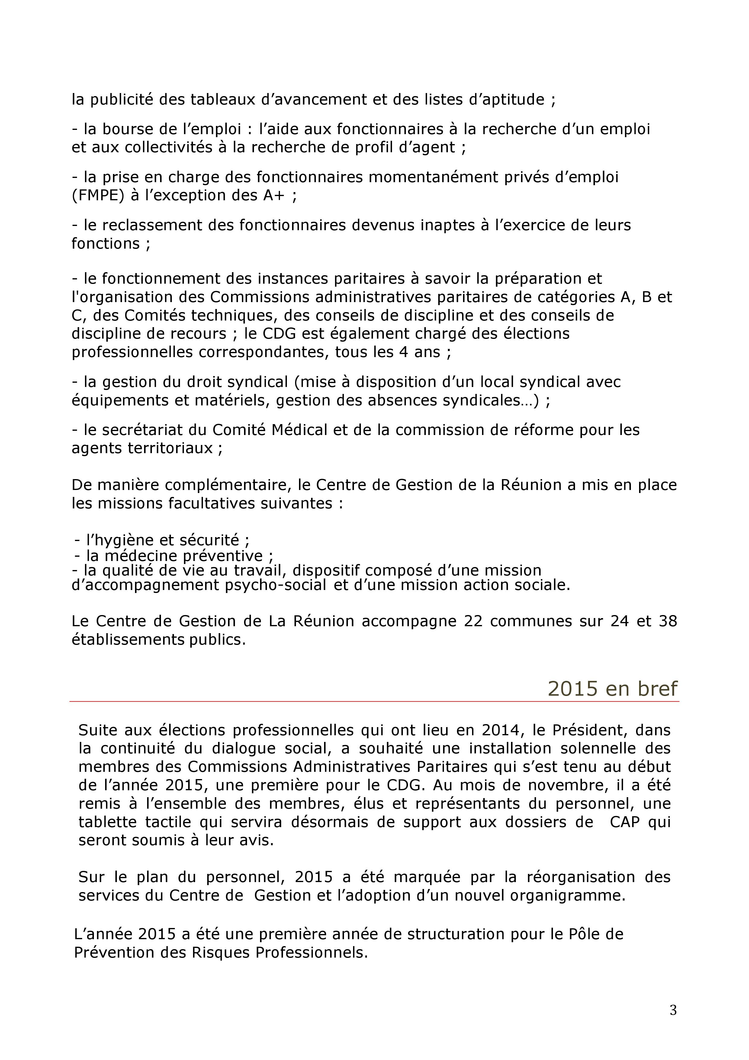 Vote du budget primitif du CDG pour l'année 2016