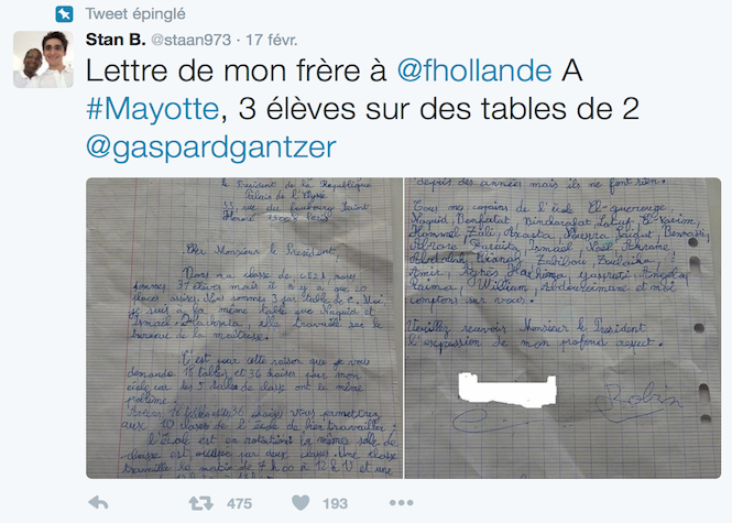 Lettre envoyée par un écolier de Mayotte: La mairie de Koungou derrière la livraison des équipements
