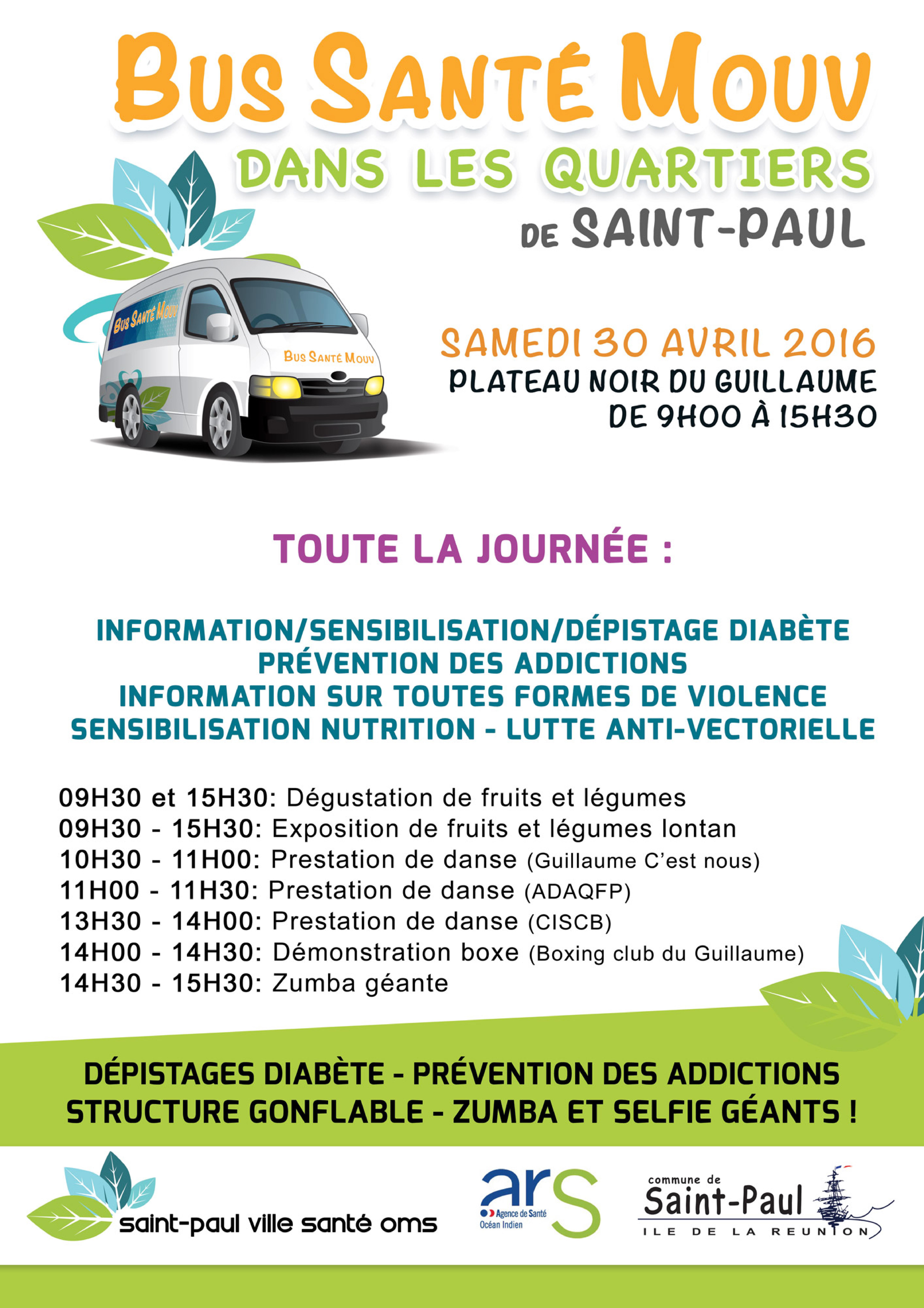 Saint-Paul: Opération Bus santé Mouv' ce samedi