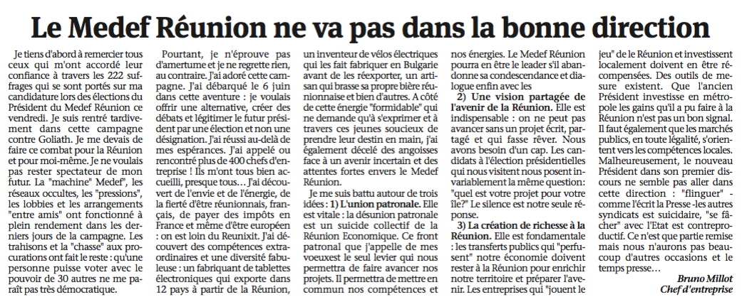 Les balles volent bas au Medef...